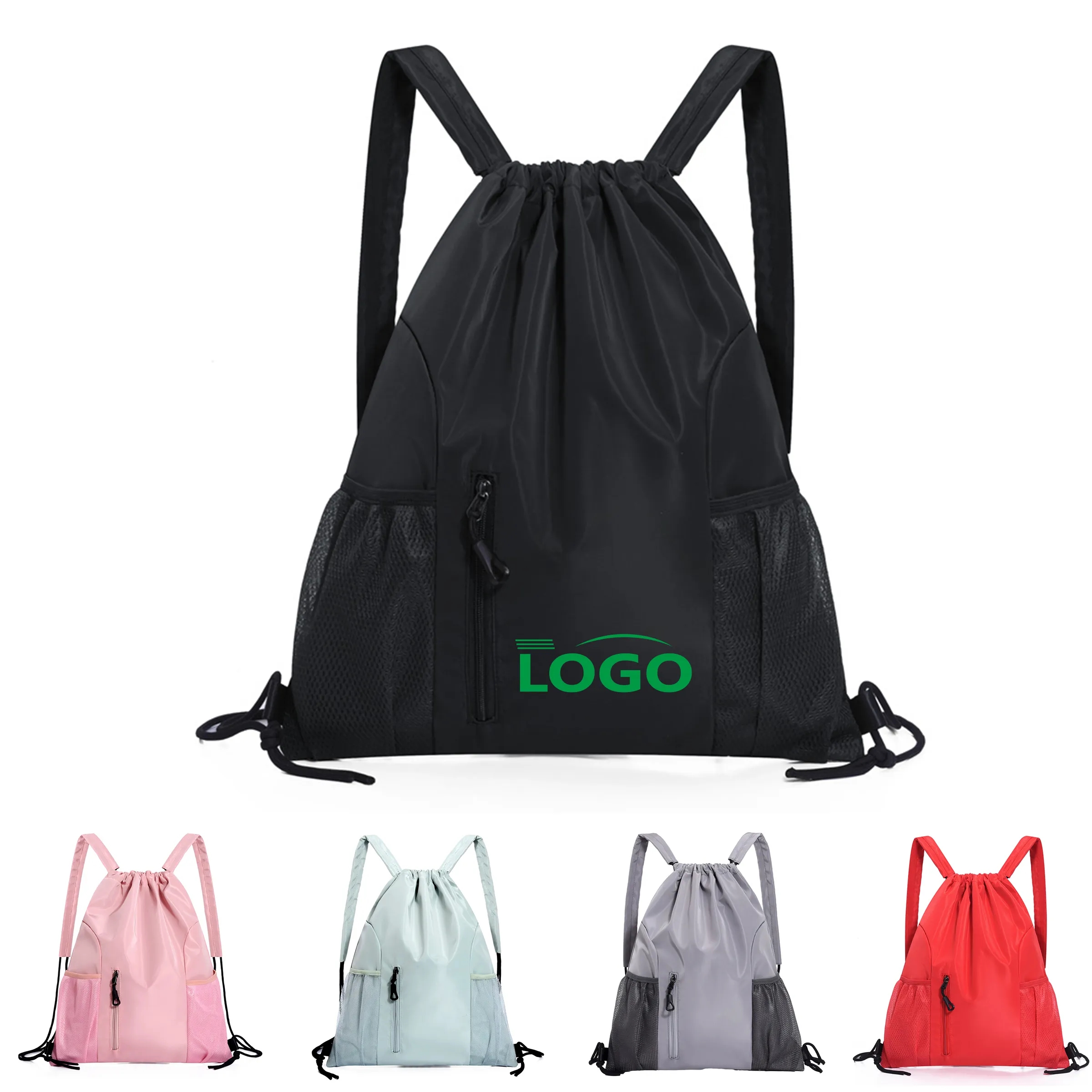Lightweight Nylon Drawstring Backpack