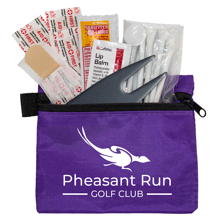 "DEL MONTE" 14 Piece Golf Kit Components inserted into Zipper Pack 11