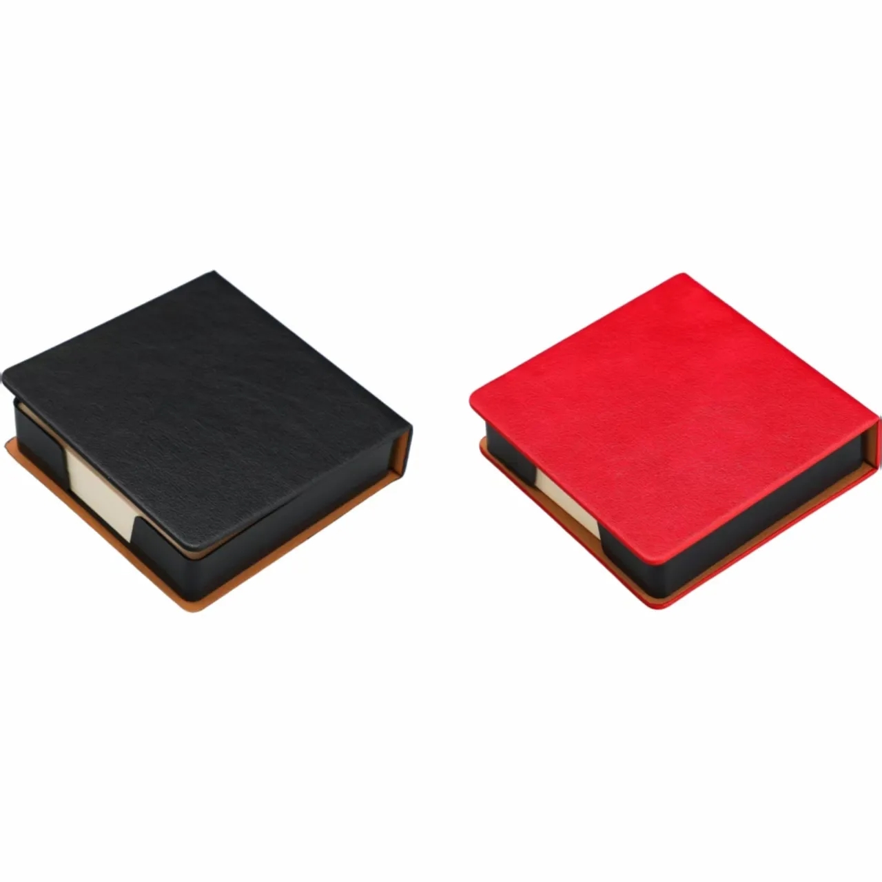 Faux Leather Office Memo Holder - Sticky Notes Organizer 3