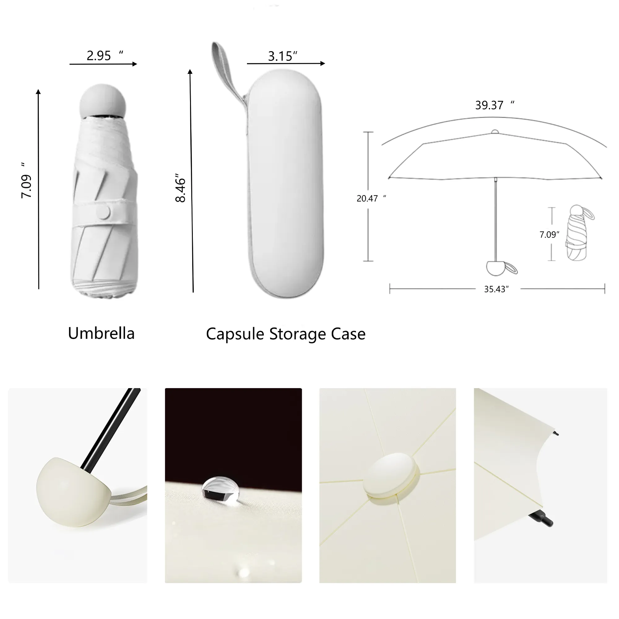 6-8-Rib Portable Capsule Umbrella 1
