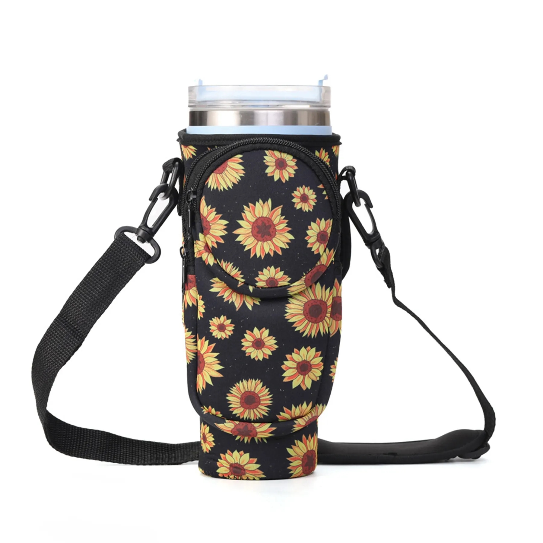 Neoprene 40oz Tumbler Carrier Sleeve with Adjustable Strap 4