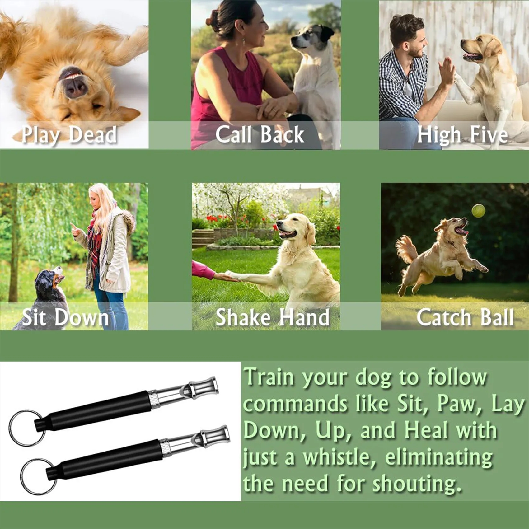 Adjustable Dog Training Recall Whistle 9