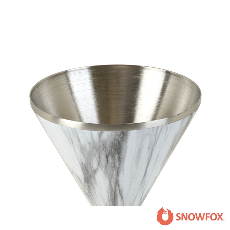 Snowfox® 8 oz. Double Wall Steel Stemmed Martini Glass 11