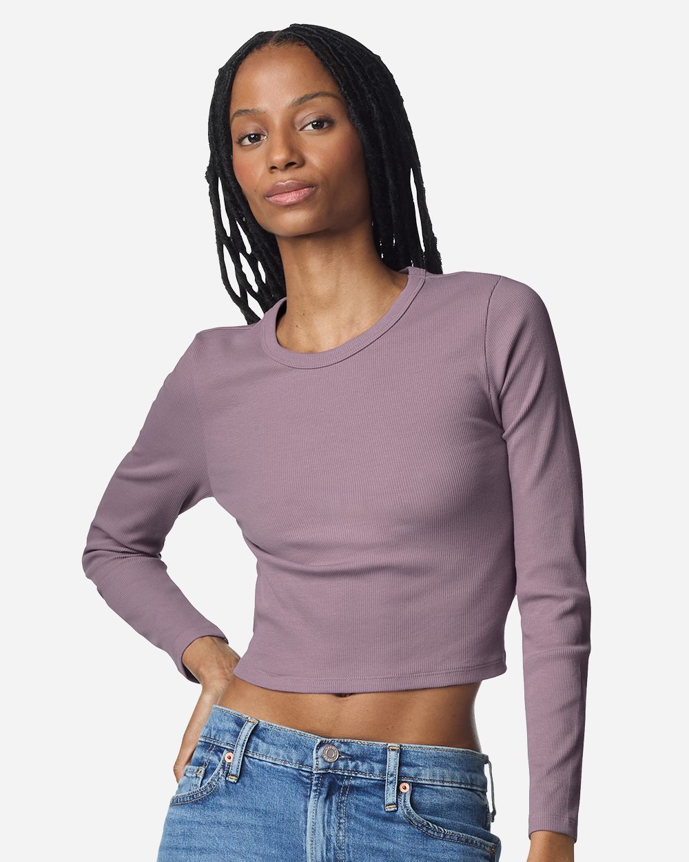 Women's Baby Rib Long Sleeve Fitted Tee - BR2107 4