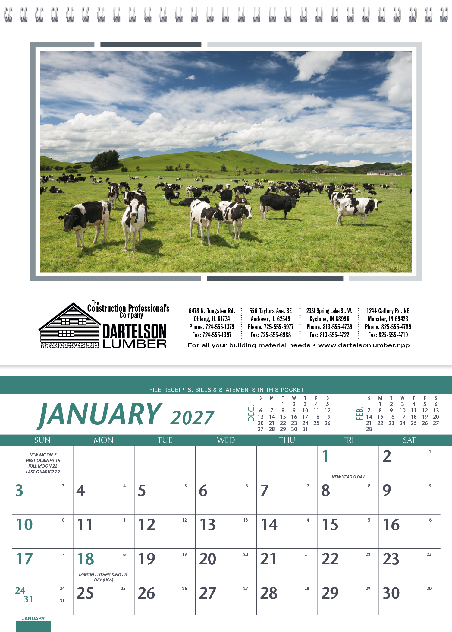 Triumph® Calendars Farm Pocket Calendar 22
