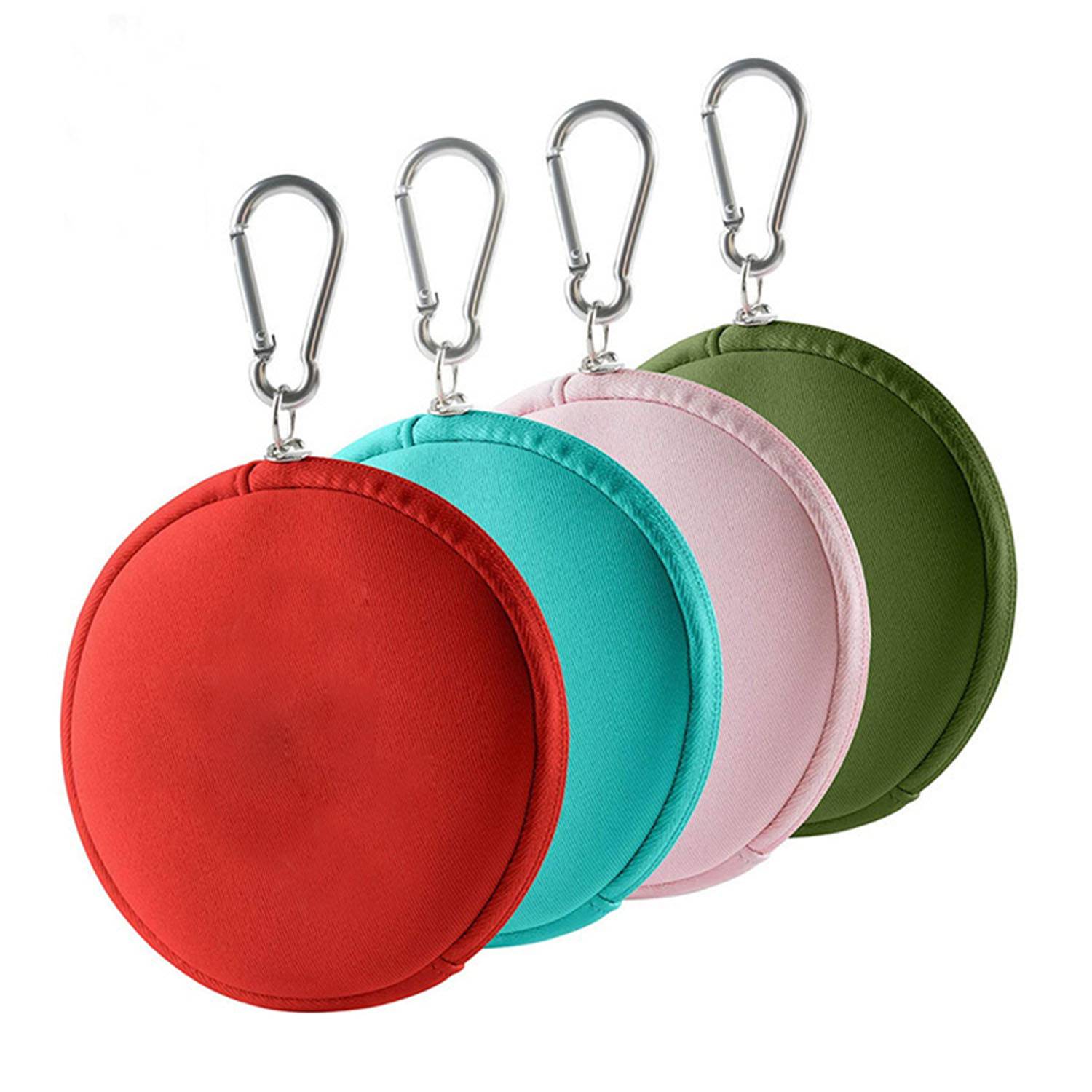 Neoprene Zipper Pouch Keychain w/ Silver Split-Ring 2