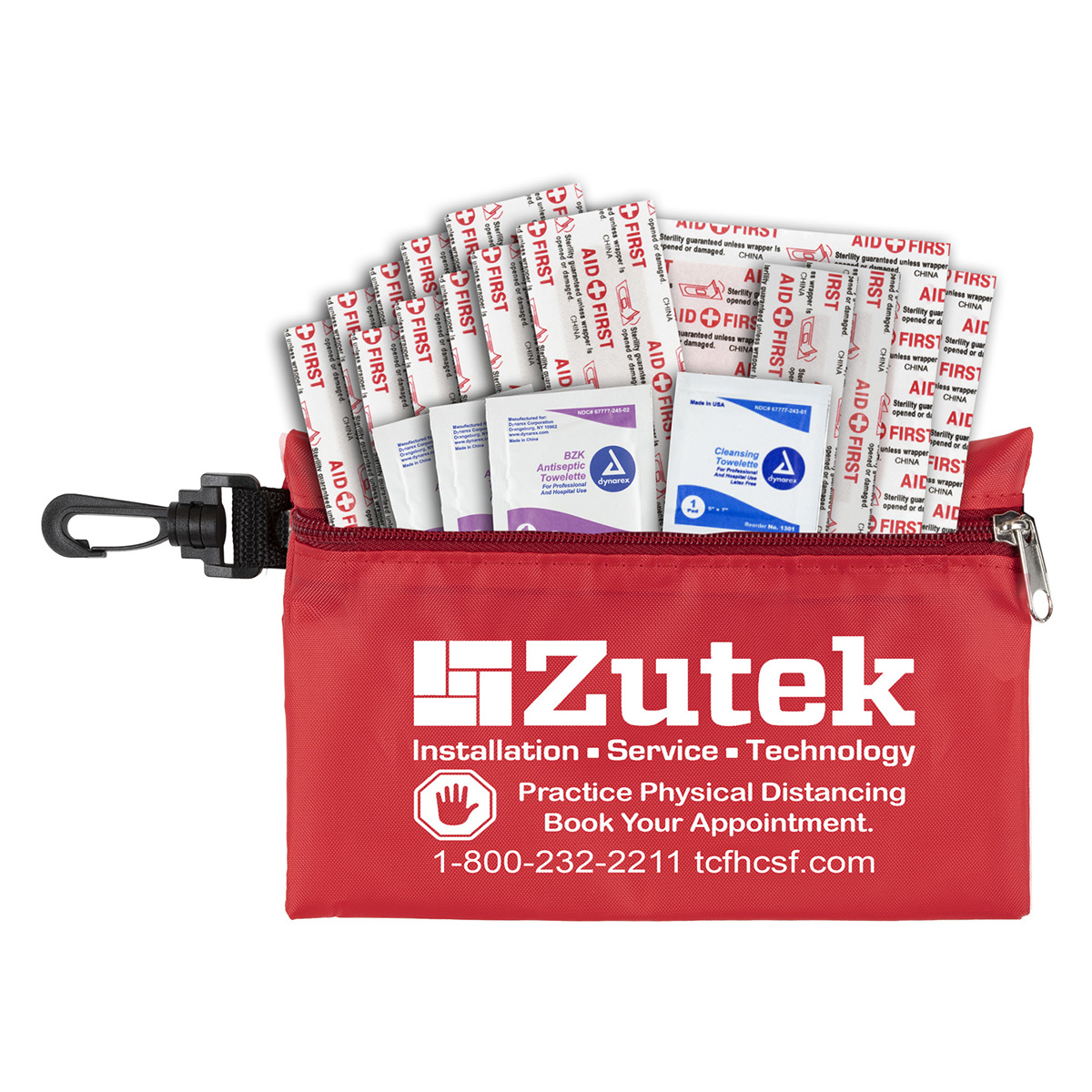 "ALL-YOU-NEED" 28 Piece Multi-Bandage First Aid Kit in Supersized Zipper kit Components with Plastic 9