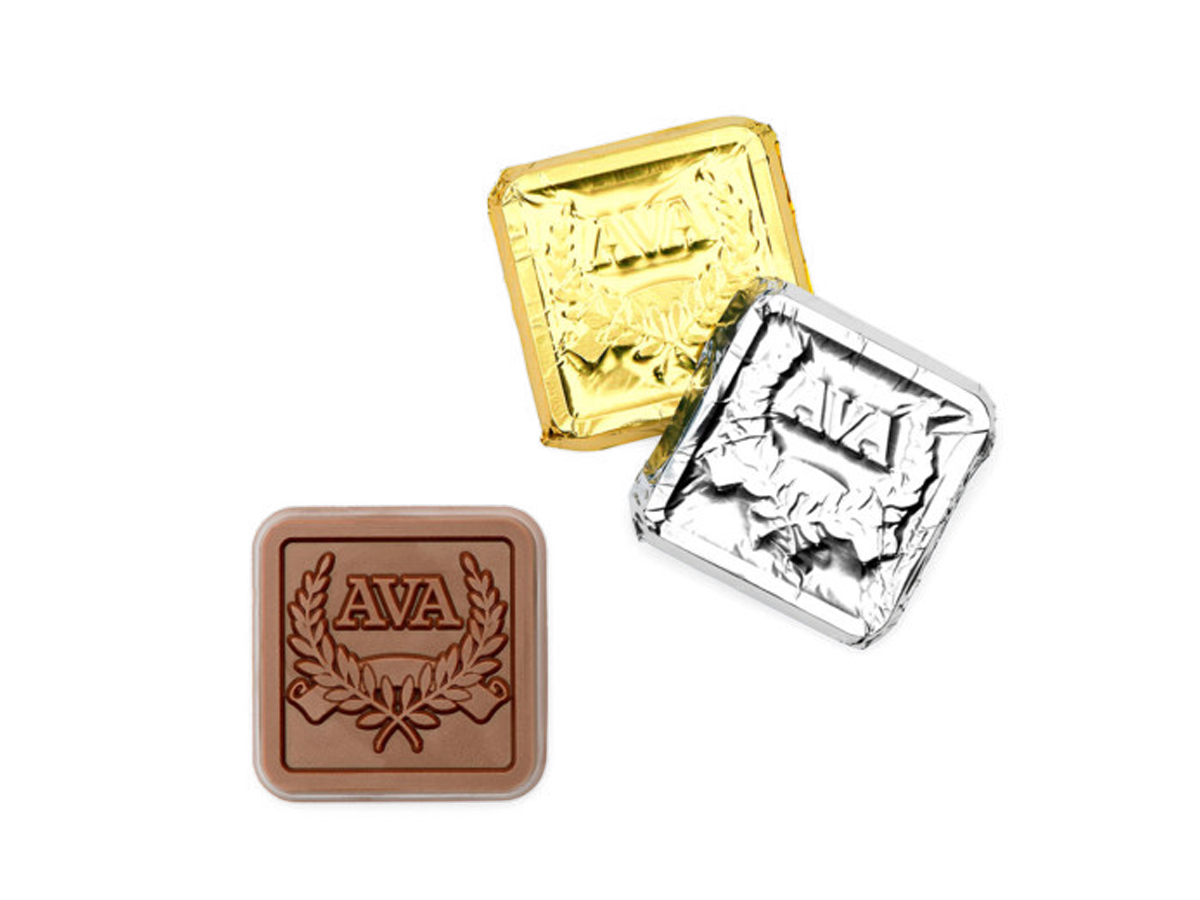 Premium Custom Foil-wrapped Chocolate Square