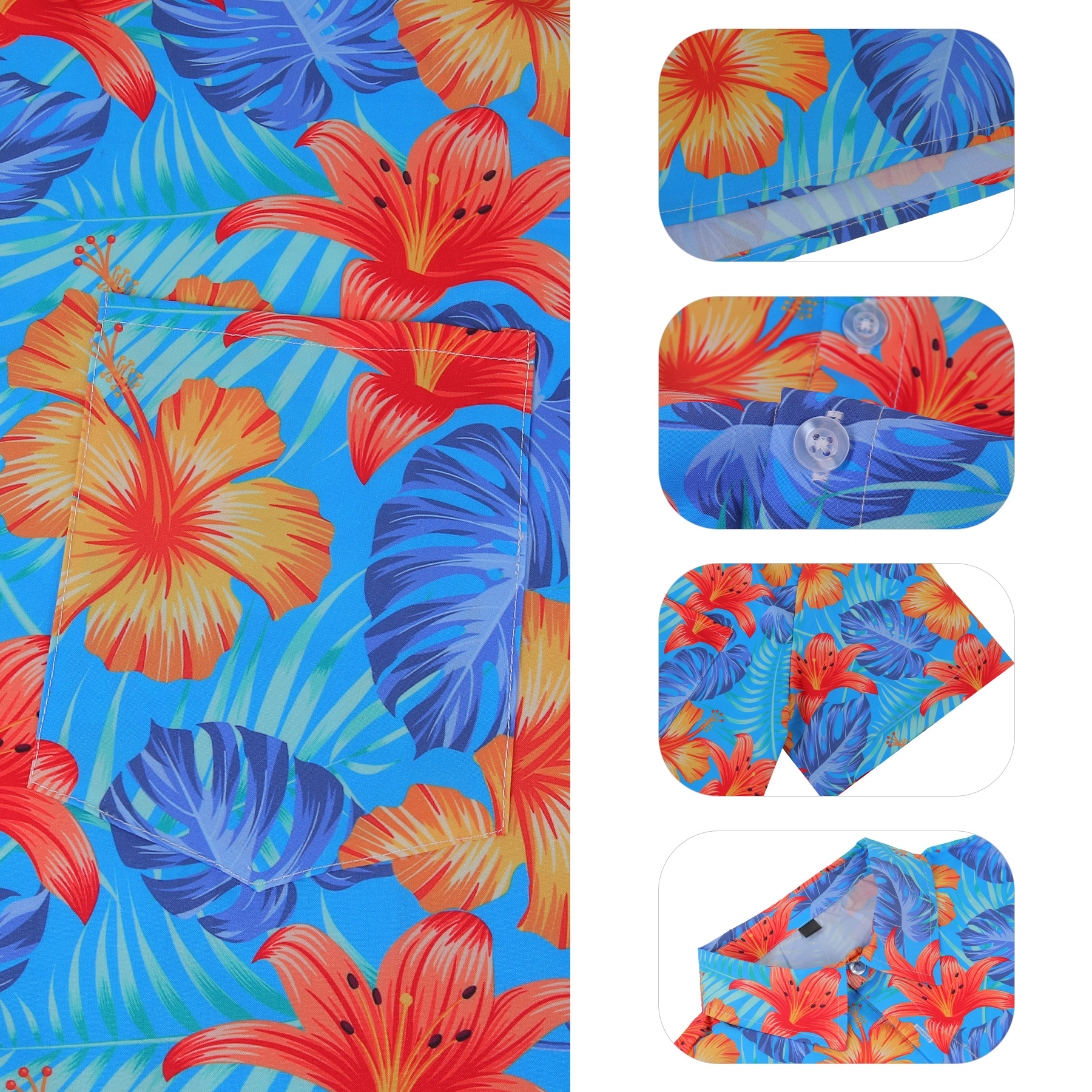 UV Resistant Sublimated Hawaiian Shirt W/ Pocket 4