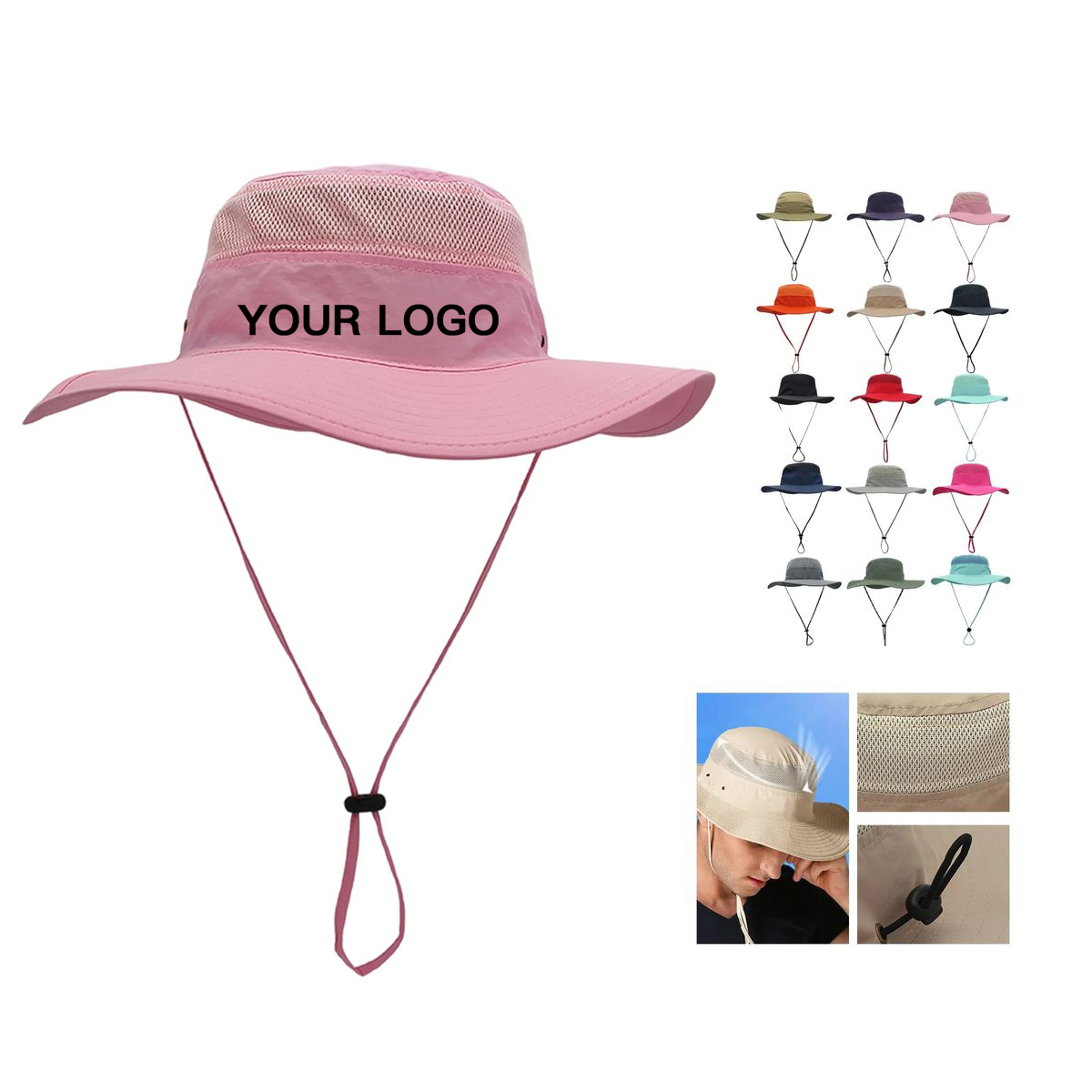 Adjustable Nylon Bucket Hat with UPF 50 Plus Protection 17
