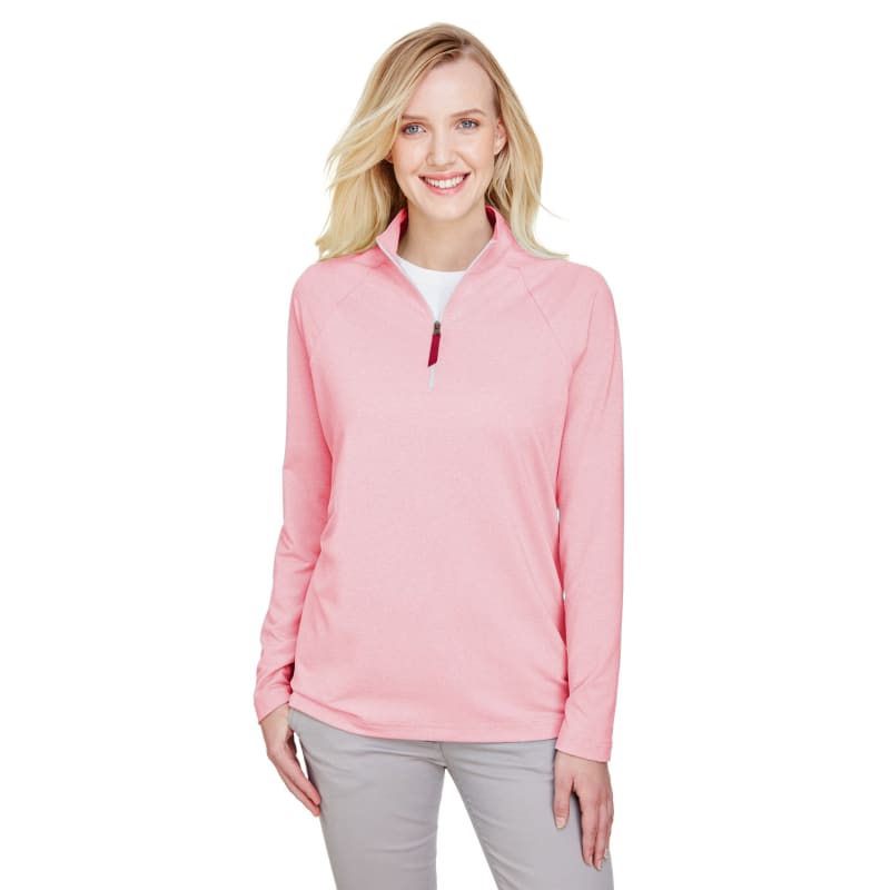 Devon & Jones CrownLux Performance™ Ladies' Clubhouse Micro-Stripe Quarter-Zip 26