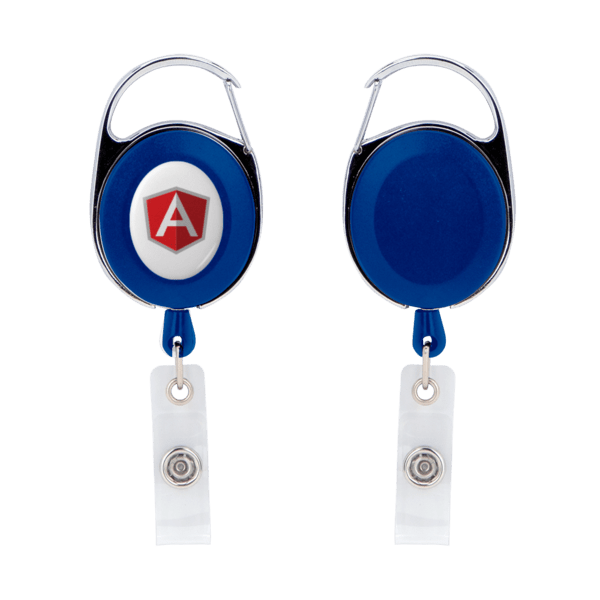 Oval Metal Retractable Badge Reel with Carabiner 4
