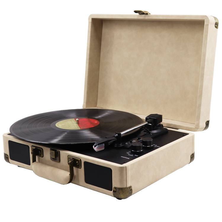 Blutooth in/out suitcase vinyl record player turntable 13