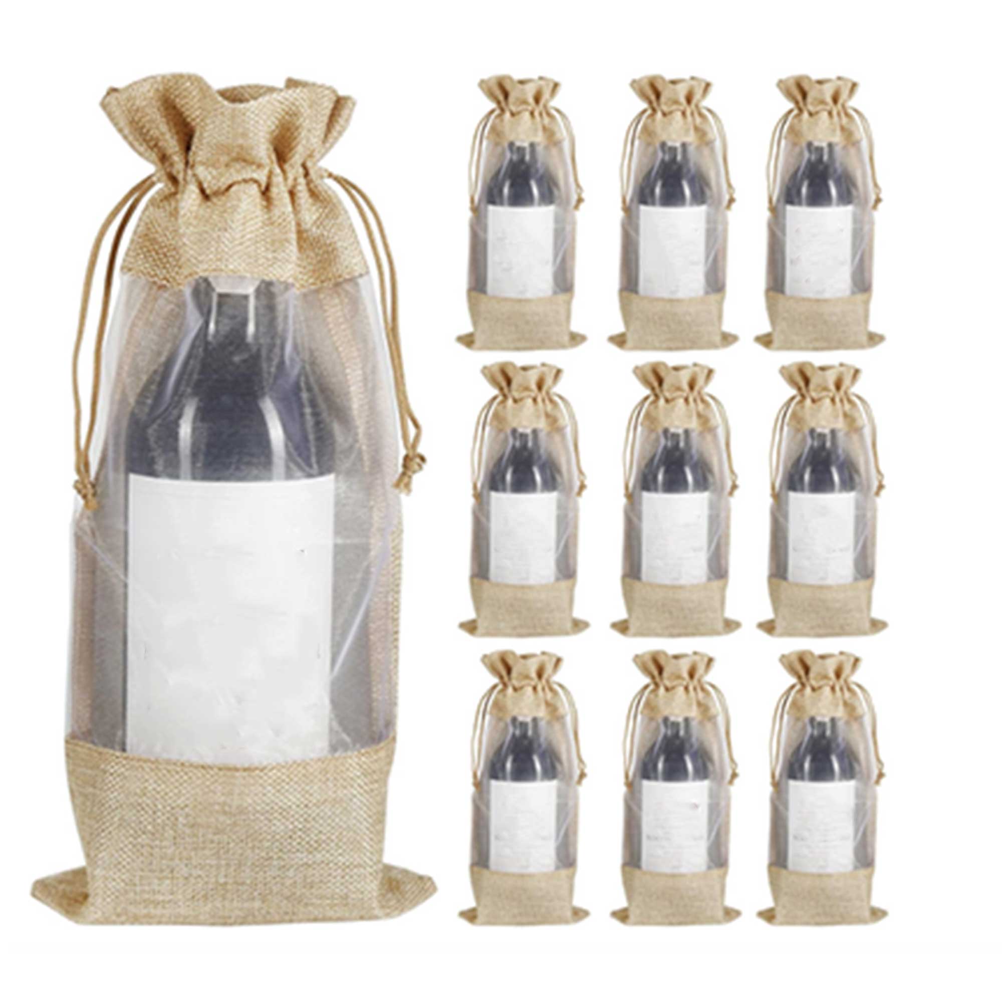 Burlap Wine Bag 1