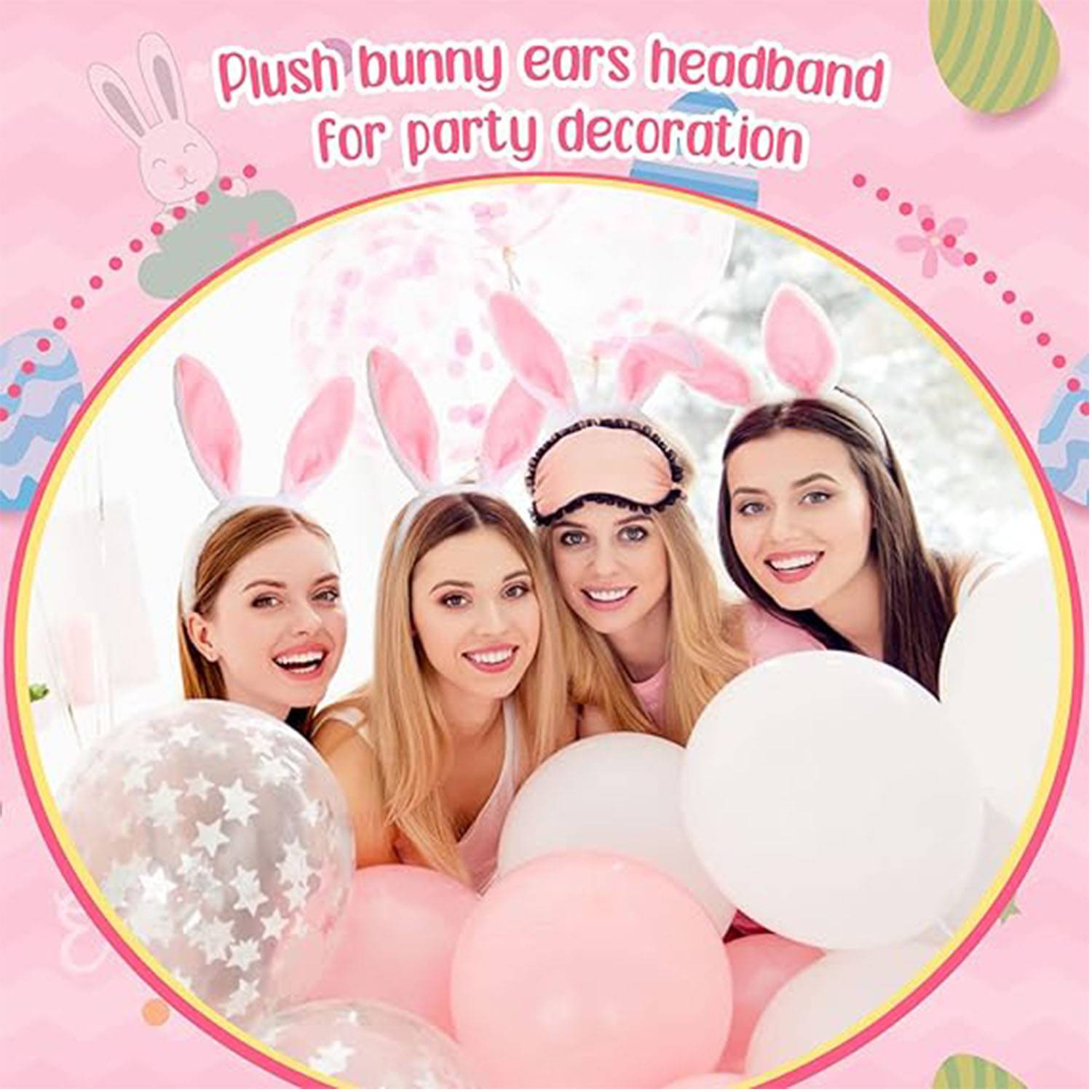 Christmas Plush Rabbit Ears Headband 2