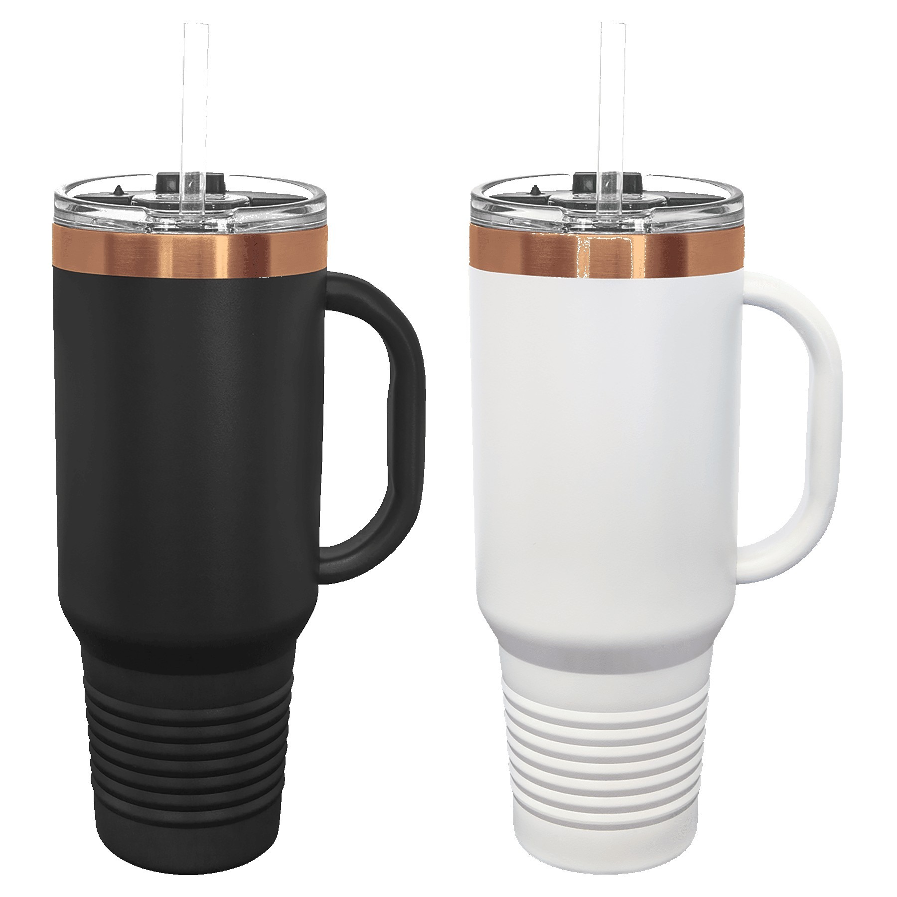 Polar Camel 40oz Rose Gold ION-Plated Travel Mugs w/ Straw 8