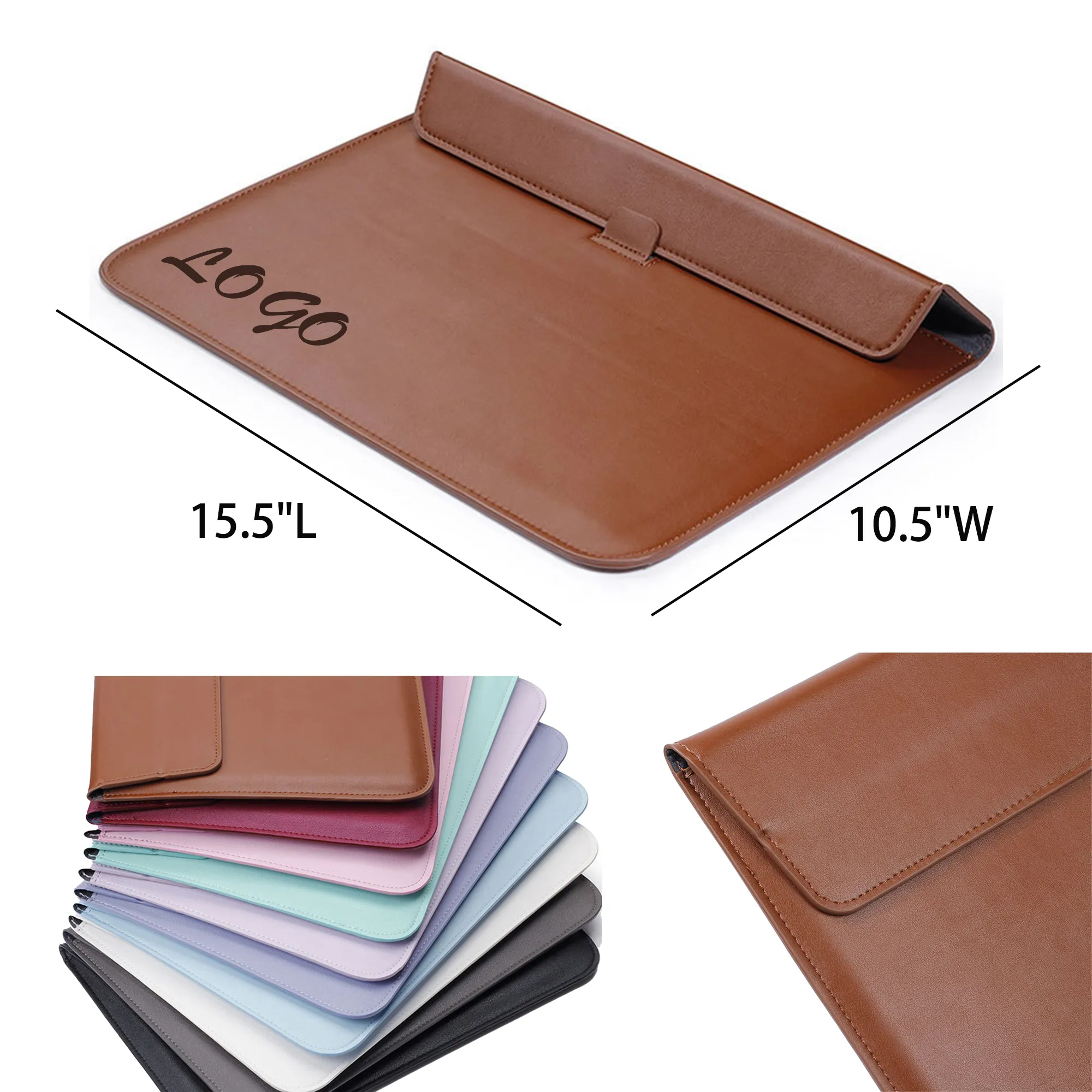 Imitation Leather Laptop Sleeve Case Computer Stand 5