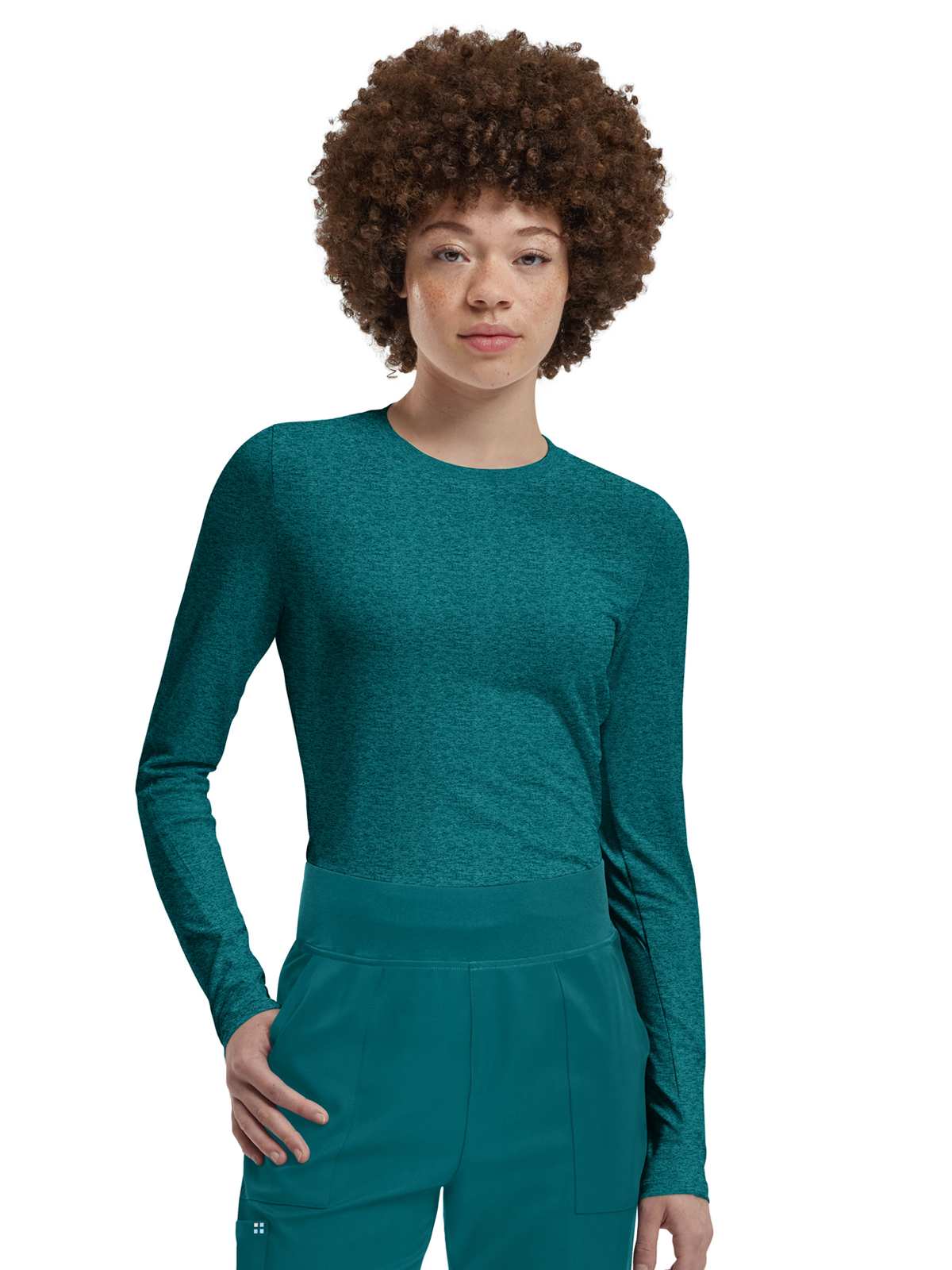 White Cross - VIBE - Women's Shirttail Hemline Underscrub Tee 17
