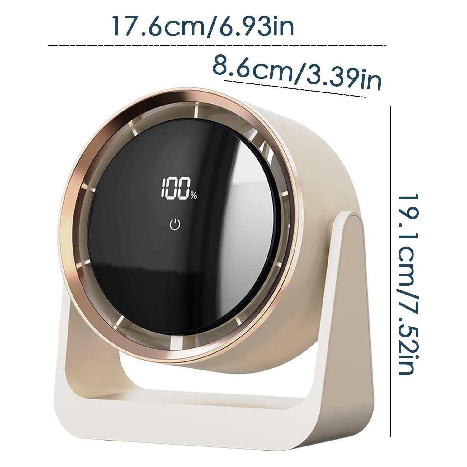 Mini Desktop Rechargeable Fan W/ Night Lights 8