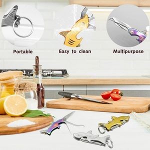 Sleek Elliptical Shape Metal Dental Toothpick Tool With Carabiner 2