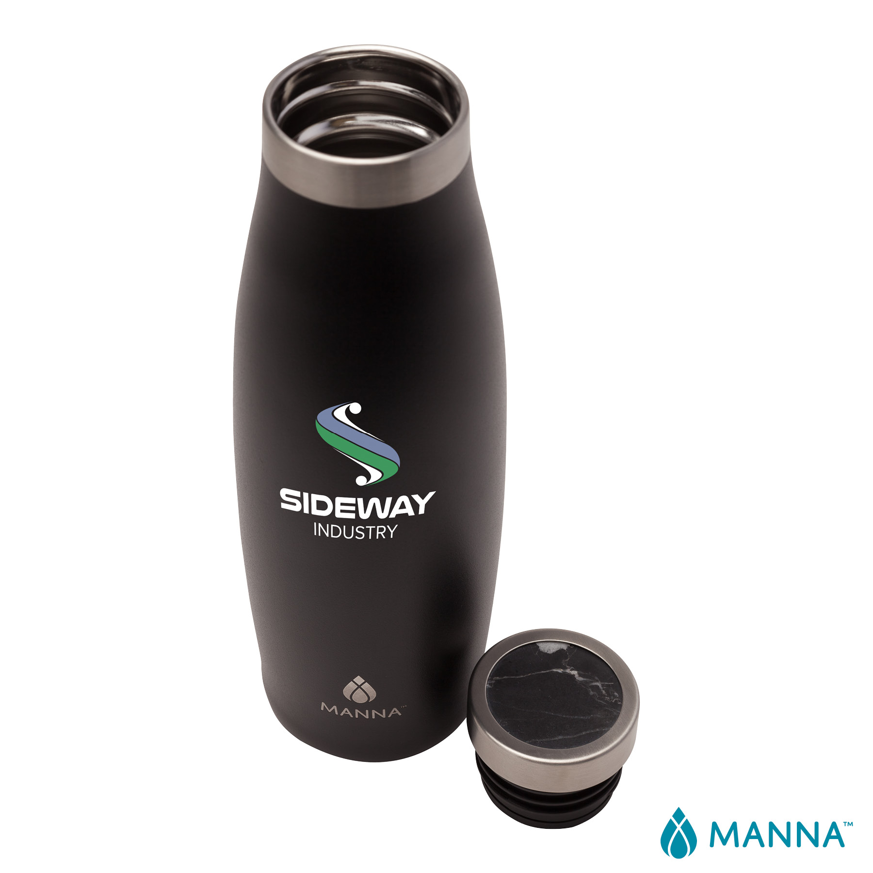 Manna™ 18 oz. Oasis Stainless Steel Water Bottle w/ Marble Lid 15