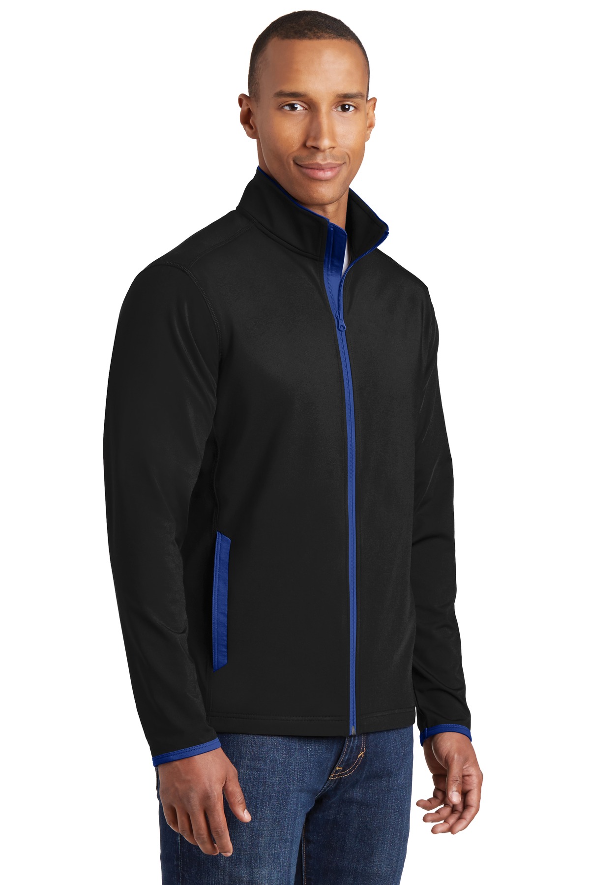 Sport-Tek Sport-Wick Stretch Contrast Full-Zip Jacket. ST853 31