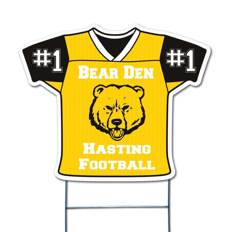 Football Jersey Yard Sign, Screen Printed