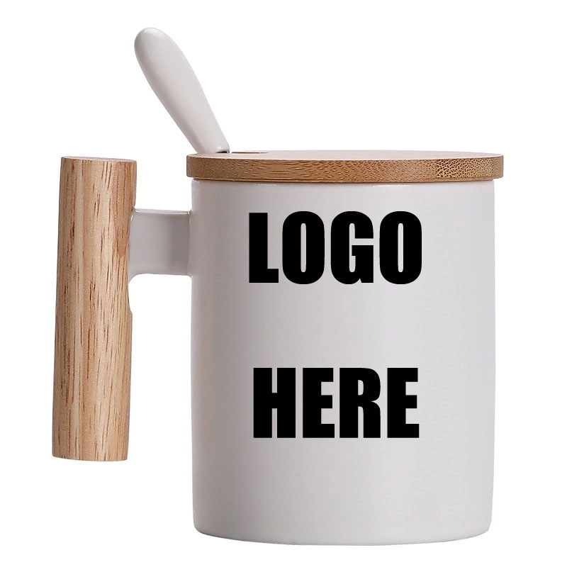 Custom 12 OZ Wooden Handle Coffee Mug 5