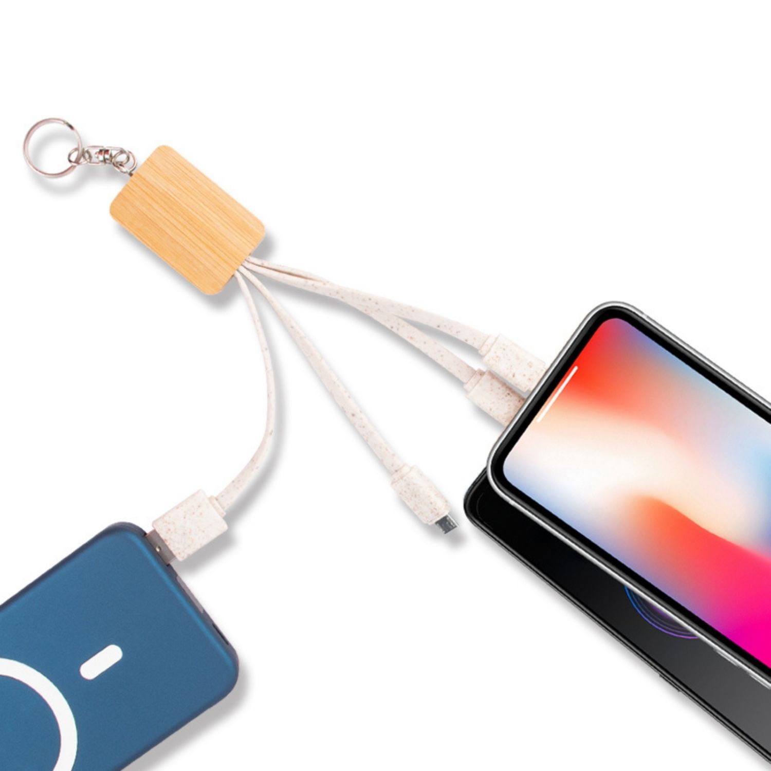 Bamboo Wheat Straw Dual Charging Cable 6
