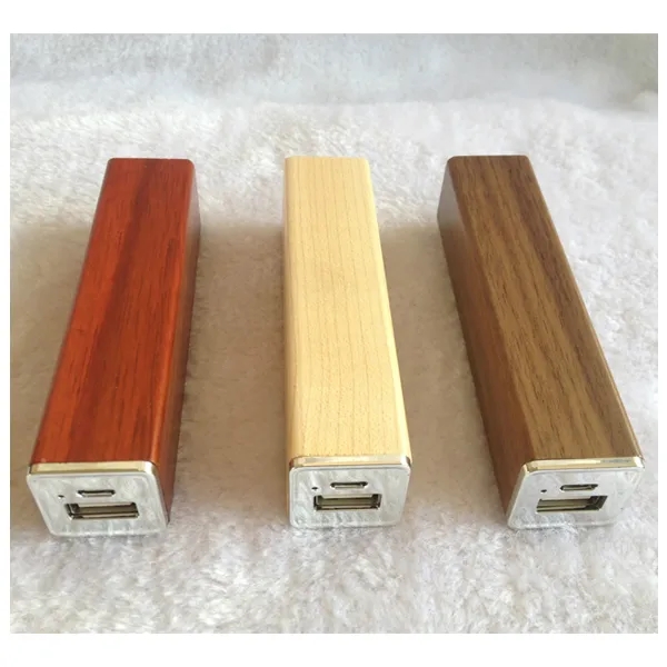 Mini Wooden USB Phone Charger 2200mah 3