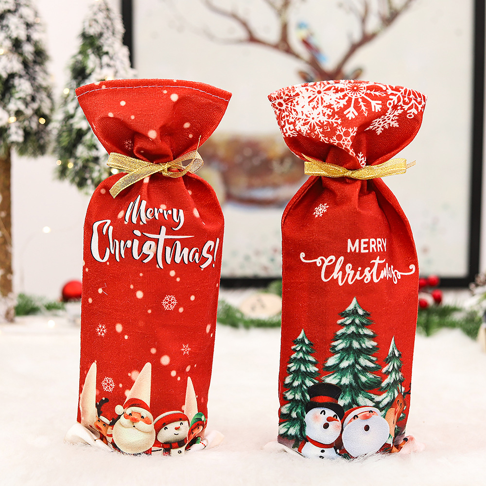 Christmas Champagne Wine Bottle Holder 2