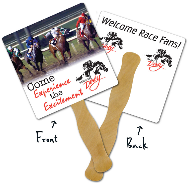 Mini Hand Fan - 5.25x5.25 Square Laminated - 14 pt. 2