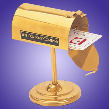 MAILBOX BRASS CARD HOLDER 2