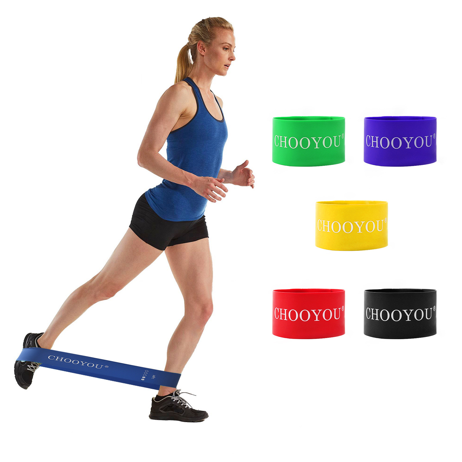 5pcs Set Rubber Loop Band Booty Resistance Bands 2