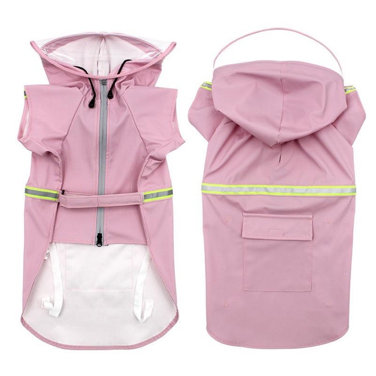 Raincoats for Large Dogs with Reflective Strip Rain 4