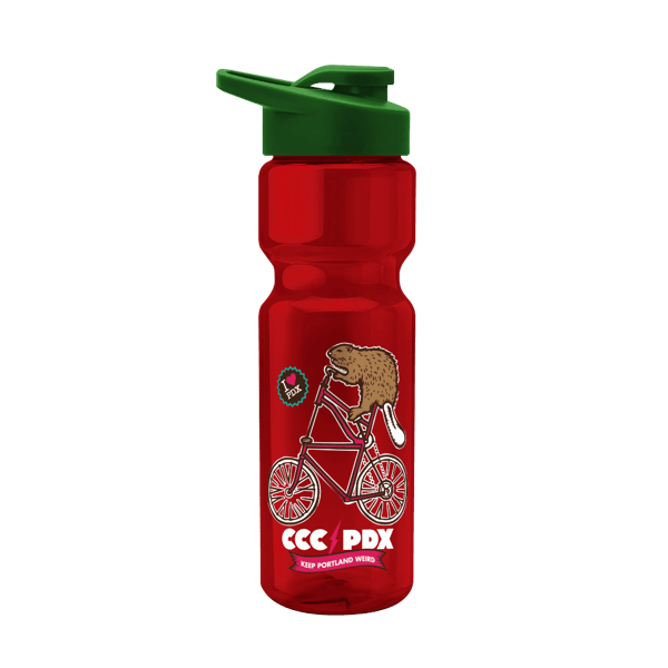 Blazer 28oz Transparent Bike Bottle w/Drink-thru Lid 461