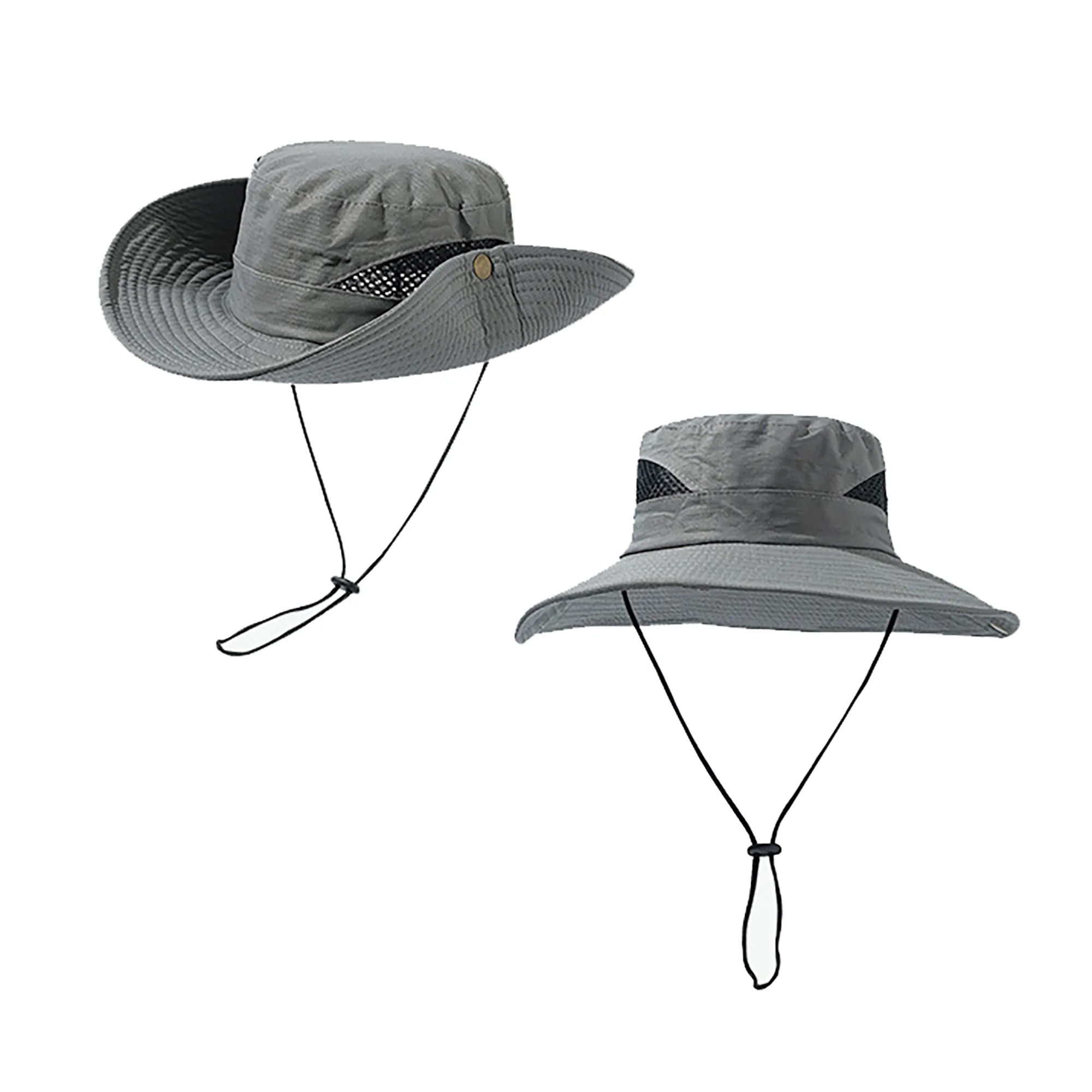 Wide Brim UV Protection Mesh Sides Bucket Fishing Hat 2