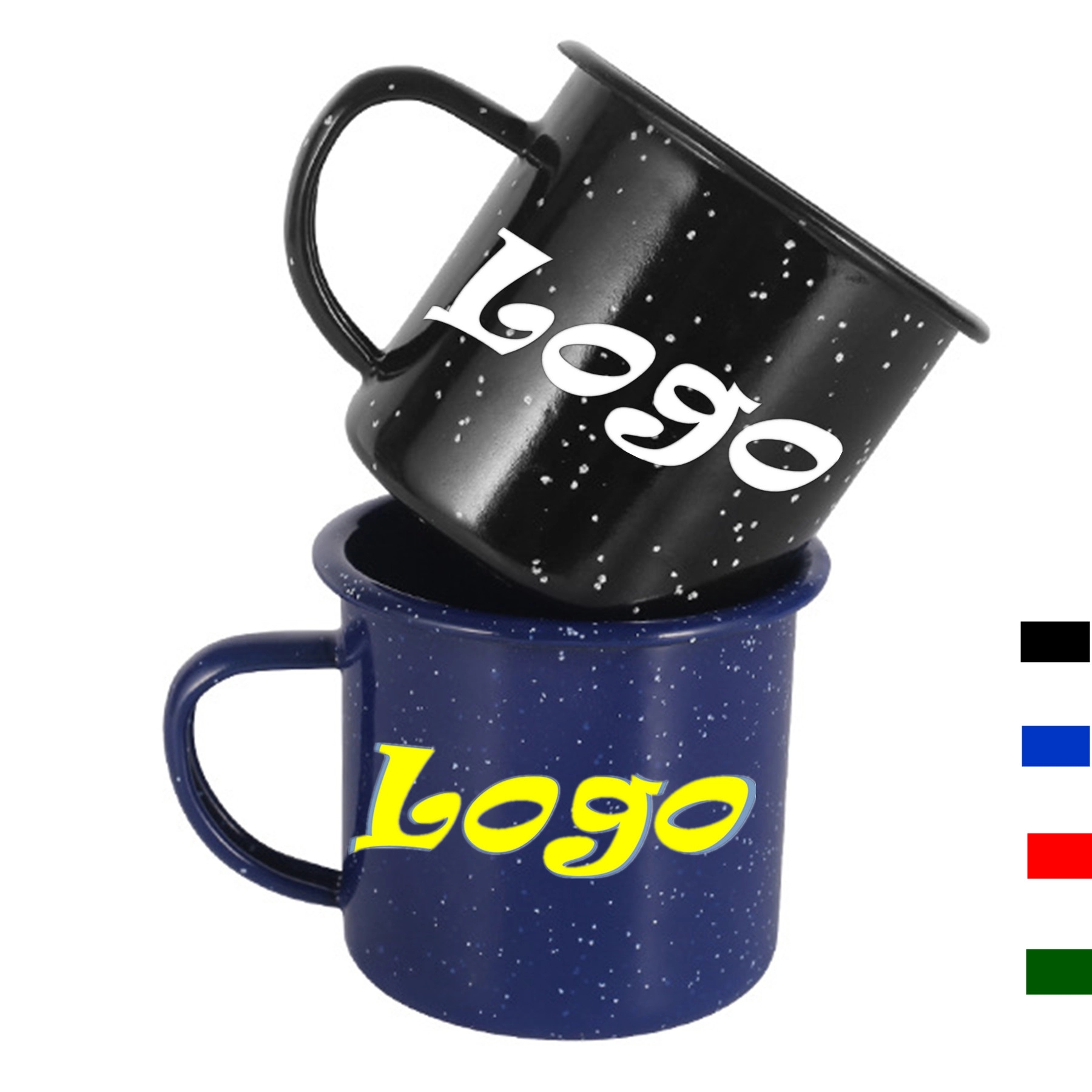 12oz Enamel Coffee Mugs 1