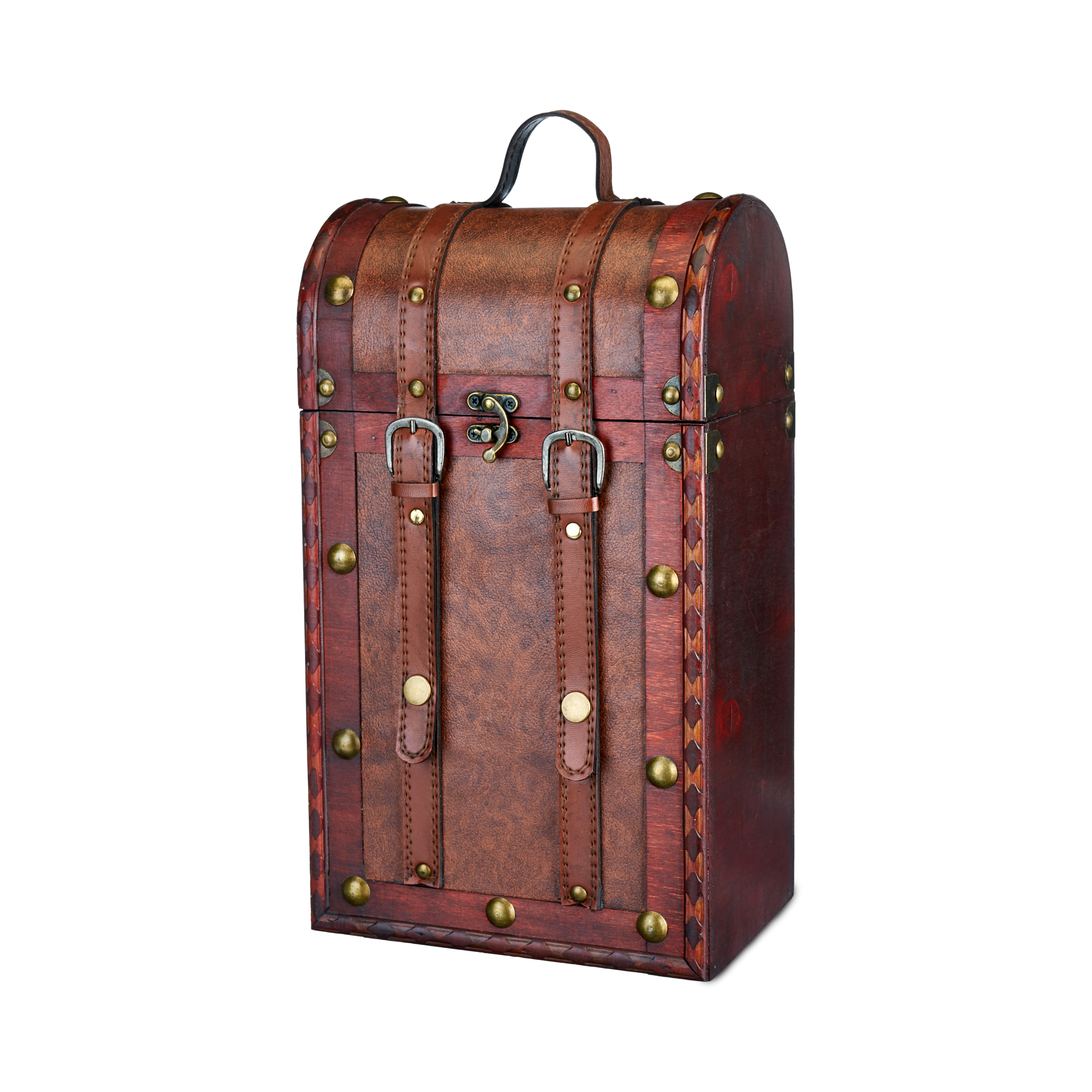 Twine Living® 2 Bottle Antique Wine Box 4