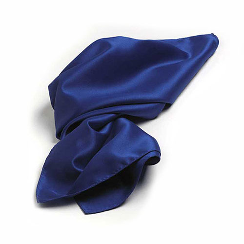 Royal Blue Polyester Satin Scarf - 30"x30" 2