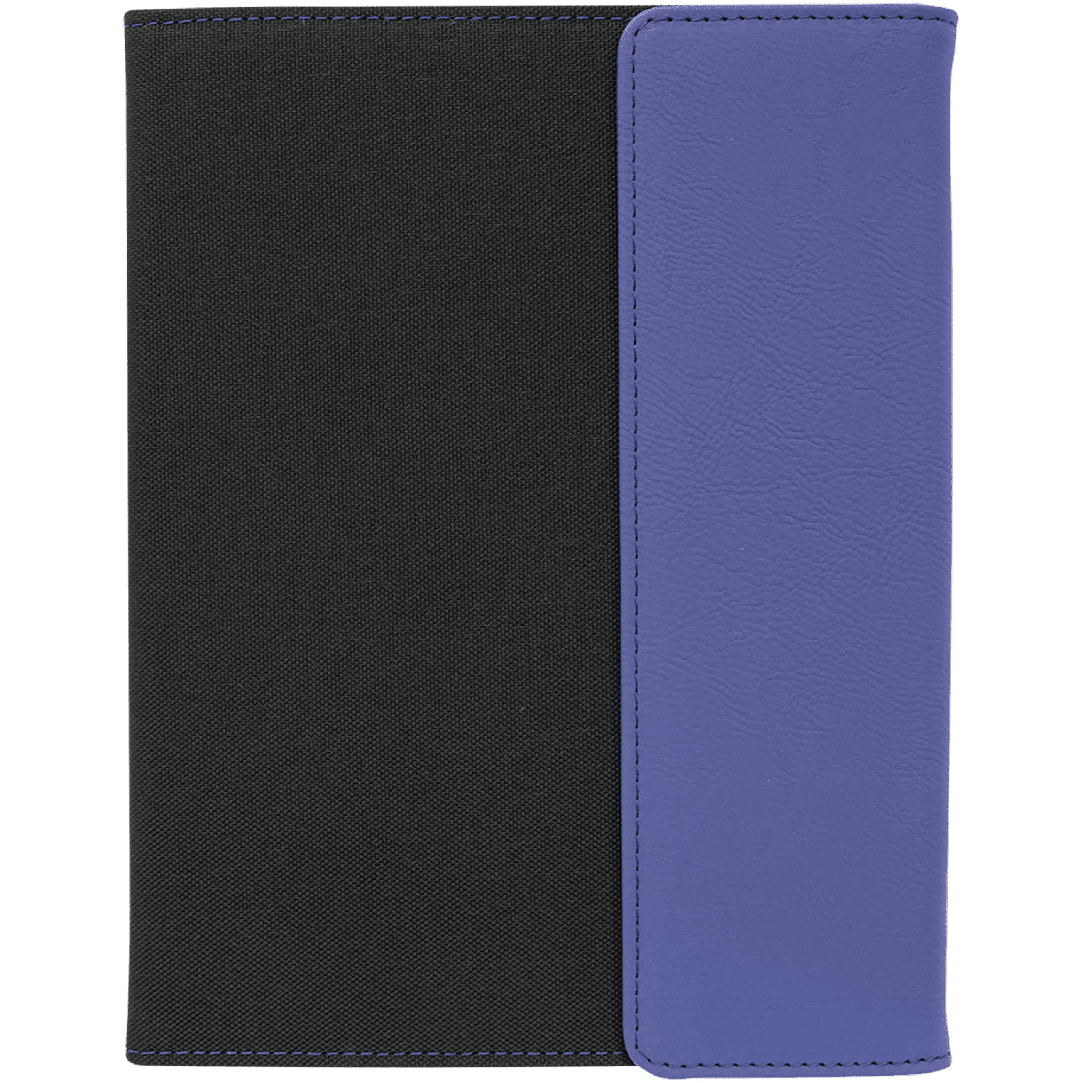 7" x 9" Purple Leatherette & Black Canvas Portfolio 7
