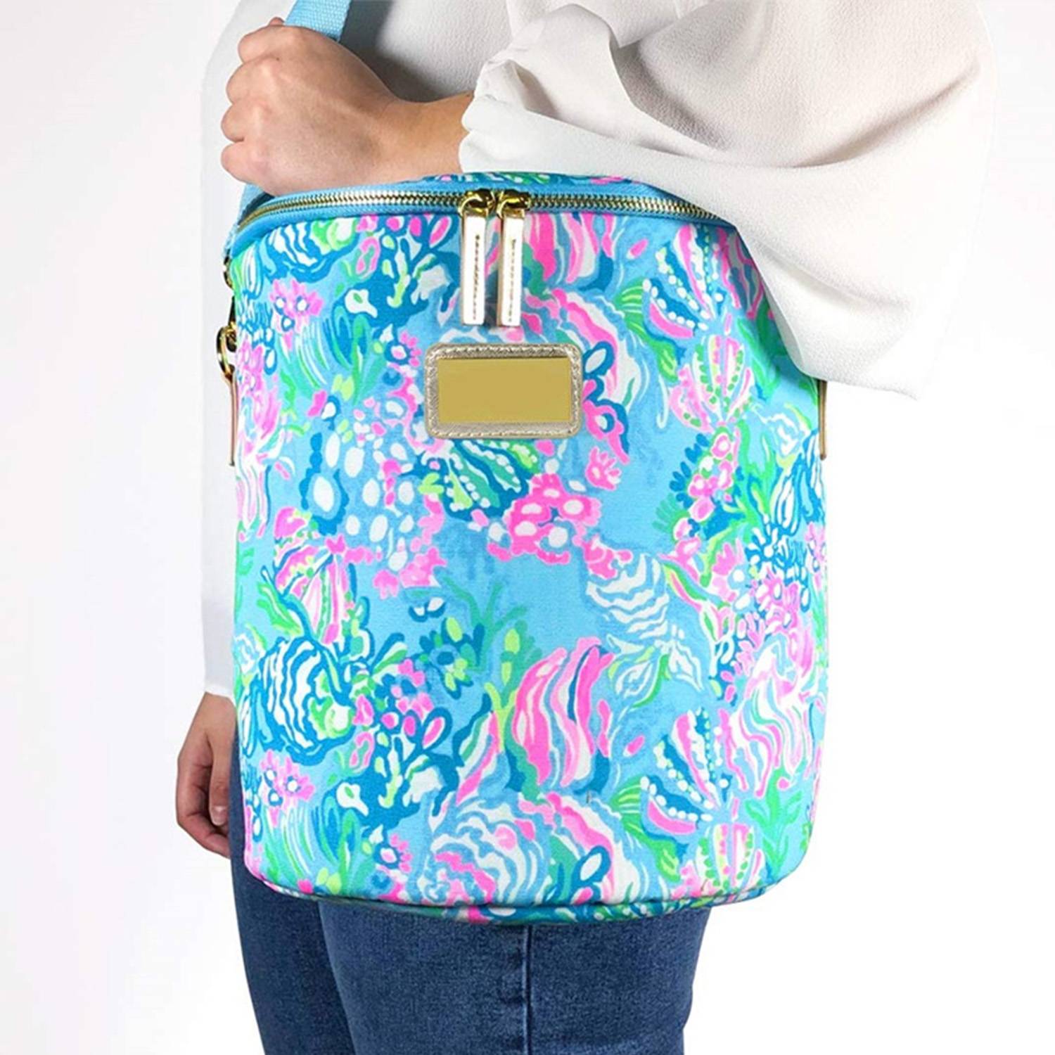 7L Portable Oxford Farbic Insulated Cooler Lunch Bag 4