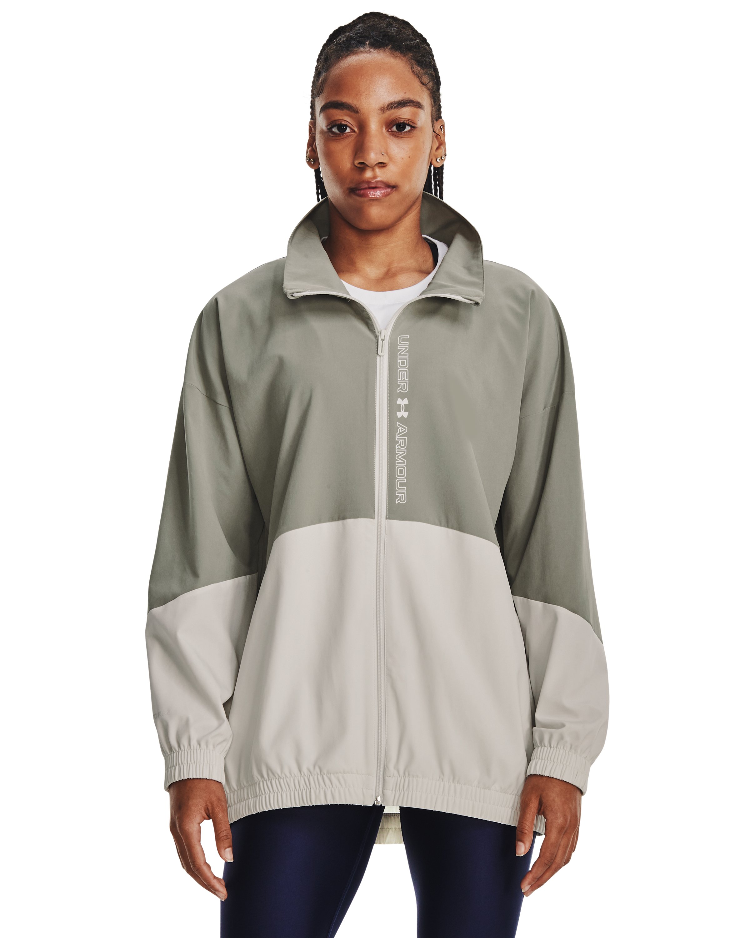 UA Woven Women's Oversized Full-Zip Jacket 13