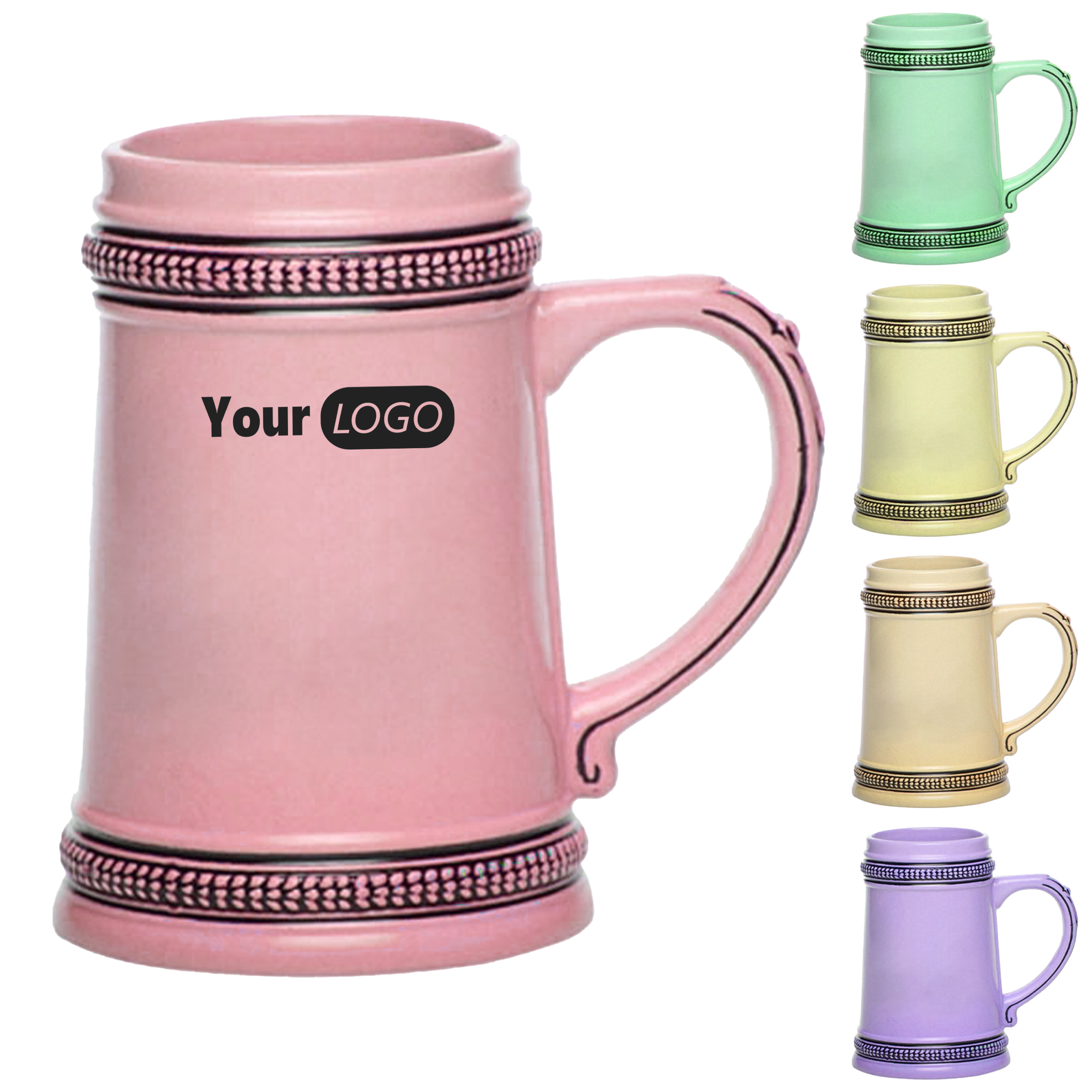 Ceramic Elegant Custom Beer Stein 4