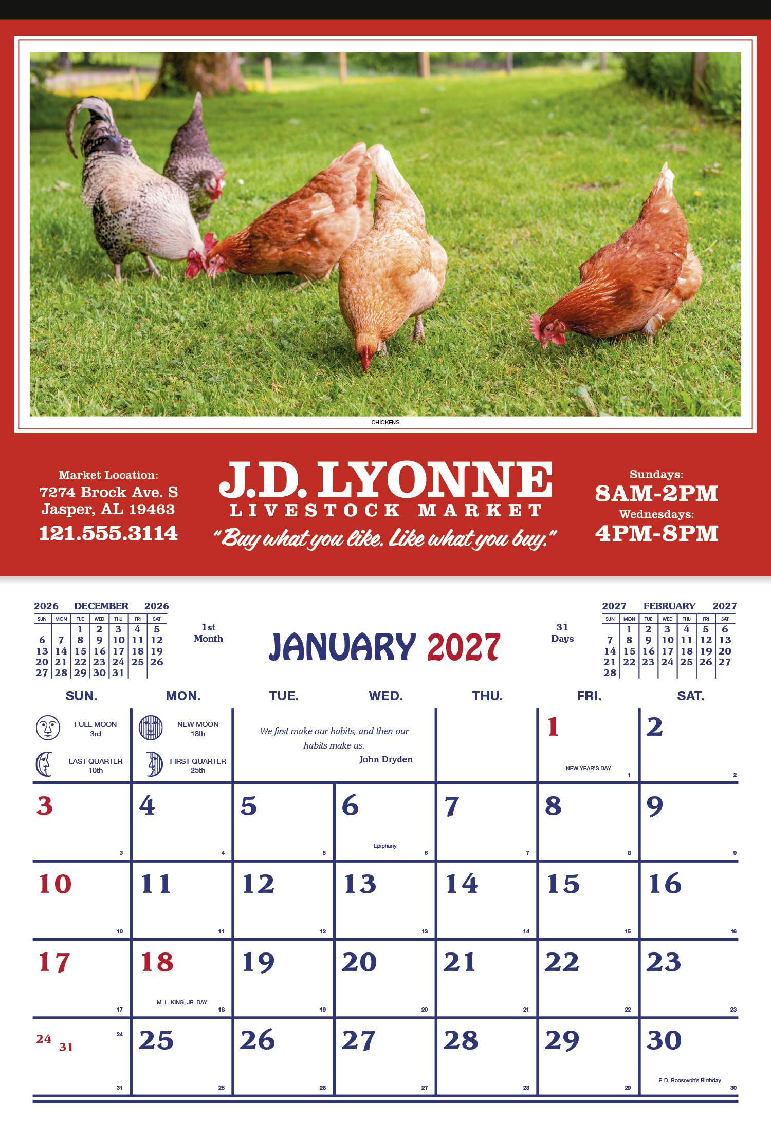 Skinner & Kennedy® Farm Calendar 37