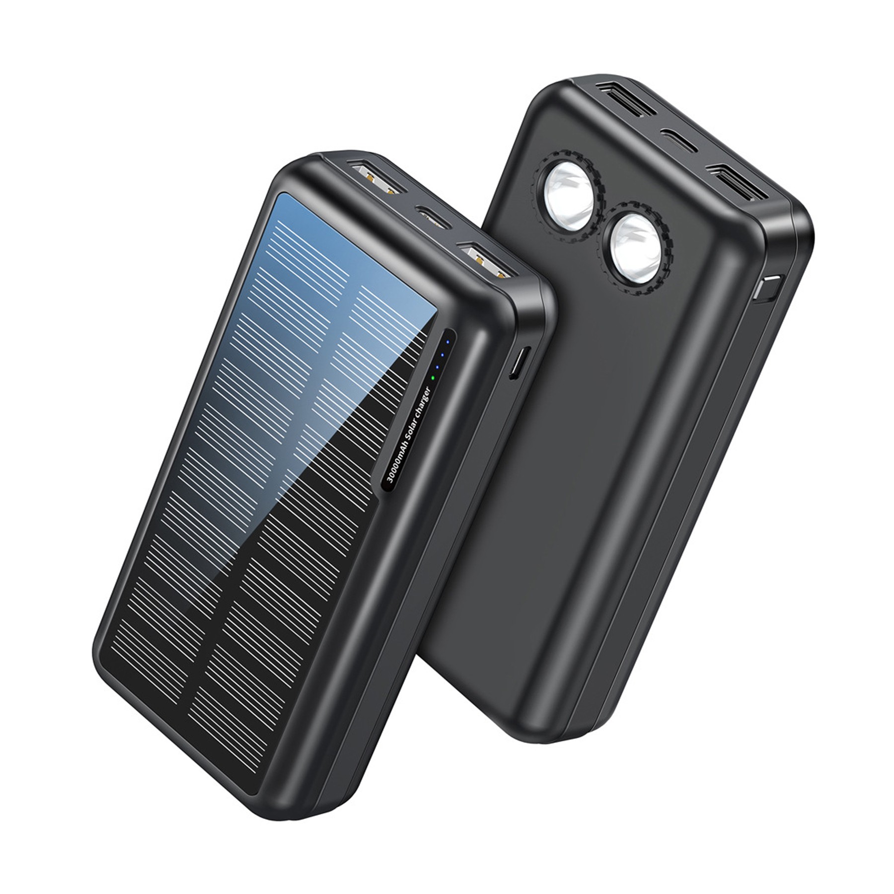 30000 mAh Solar Power Bank With Dual Flashlight 3