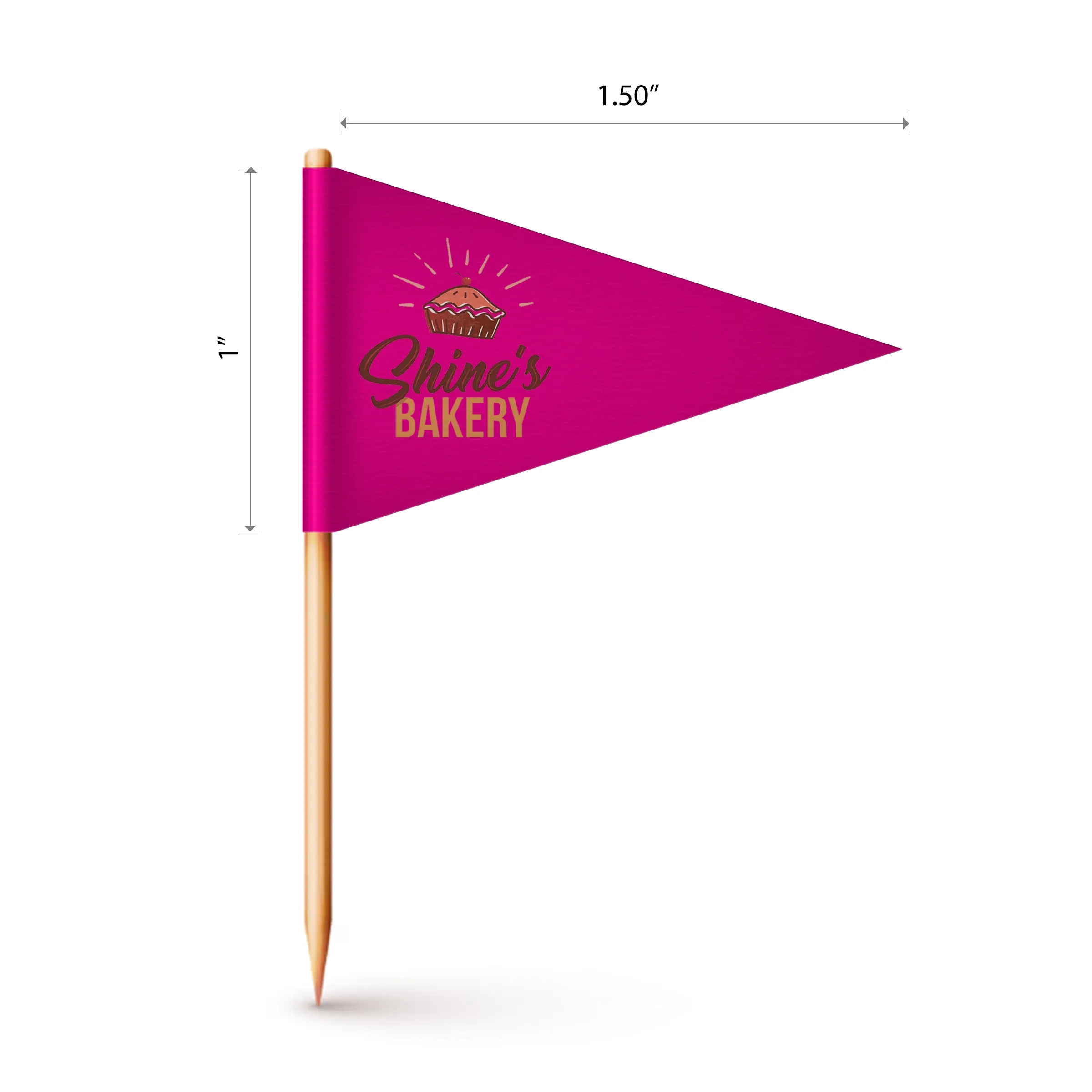Custom Paper Toothpick Flags - Style B Flag Size 1" x 1.5" 5