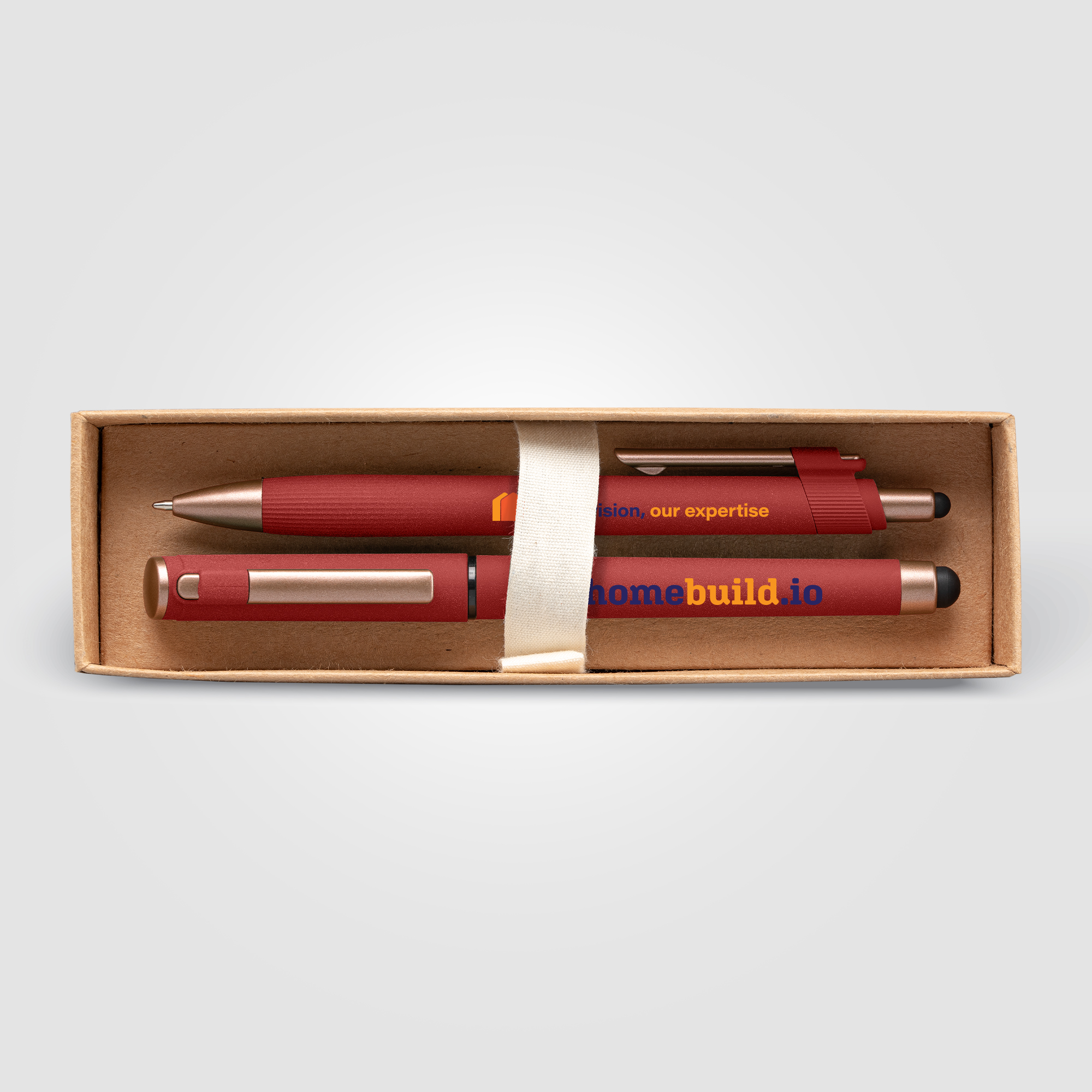 York Recycled Plastic Bronze Trim Pen Gift Set – Box Decorated 4