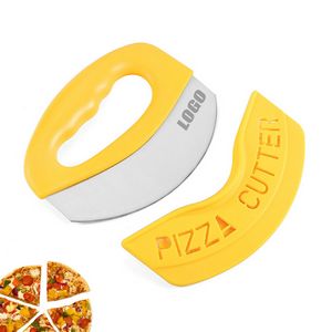 Stainless Steel Pizza Cutter With Protective Cover 2
