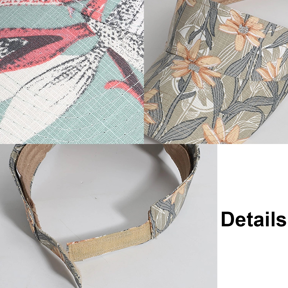 Floral Print Visor Hats 3